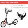 Kids Scooter with Brake Height-Adjustable Lightweight Black