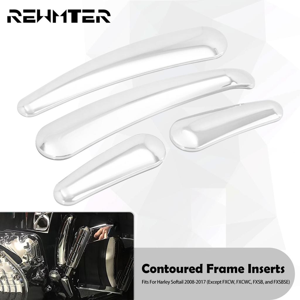 Мотоциклетный хромированный 3D изогнутый маятниковый рычаг рама вставка крышка 4шт для Harley Softail Heritage Deluxe Fat Boy Slim FLSTF FLSTN 08-2017