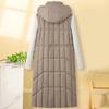 Fashion Warm Long Vest Woman Wear On Both Sides Sleeveless Parka Hooded Casual Thick Winter Women's Jackets