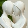 Минималистичное 3D-печатное украшение для пары с вырезом в форме сердца Гладкие Деликатные Линии Черно-Белое Настольное Сувенирное Романтическое Домашнее Украшение Подарок