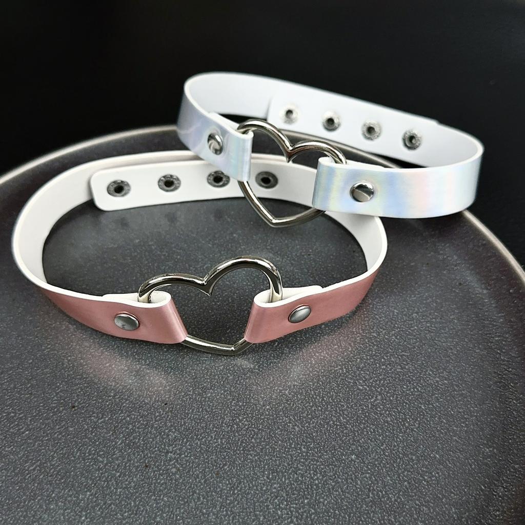 Love Collar Collarbone Chain Neck Strap Laser Love Pendant Collar Choker Luminous Necklace