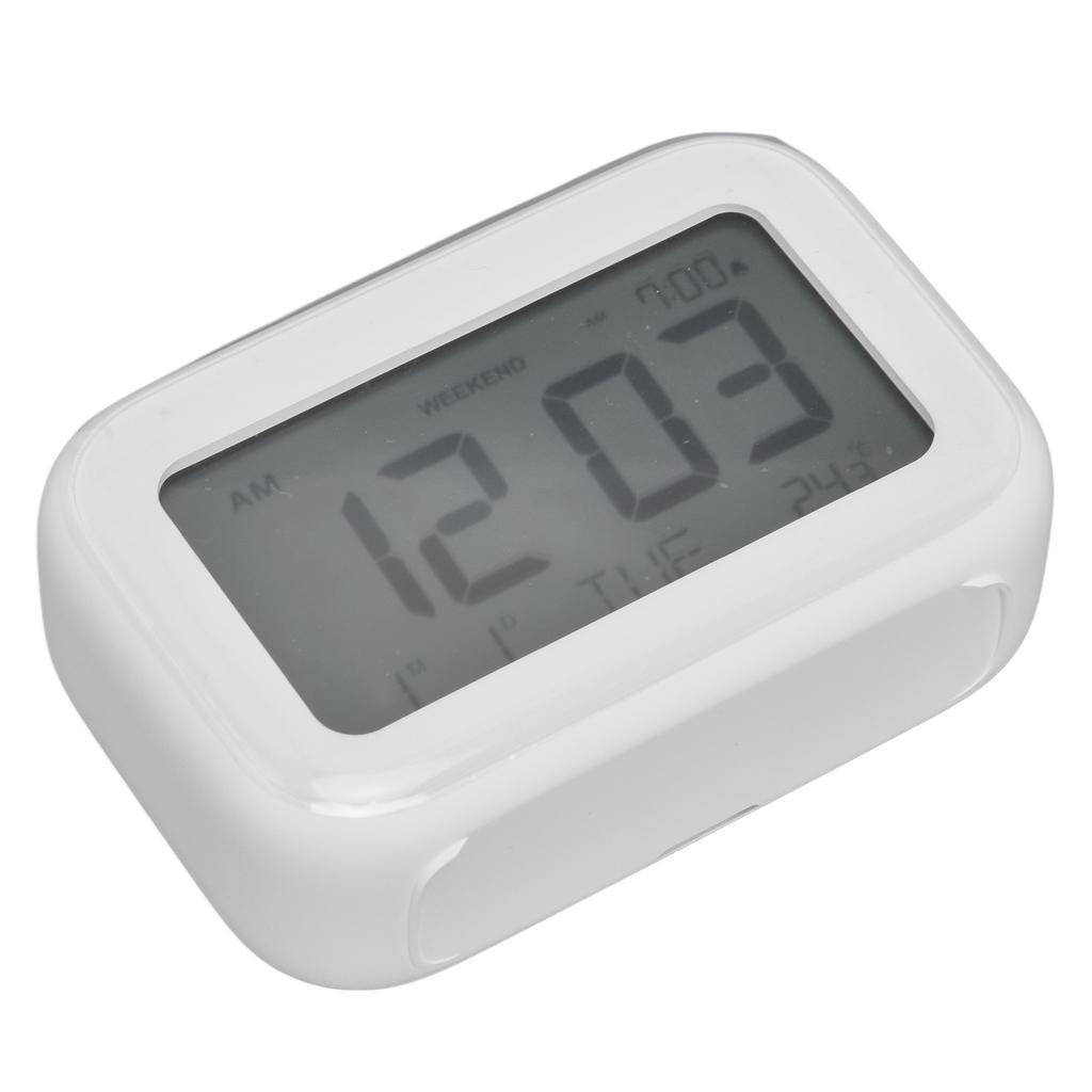 Mini Digital Alarm Clock with LCD Screen Snooze Function 12H 24H Formats for Bedroom Travel Office