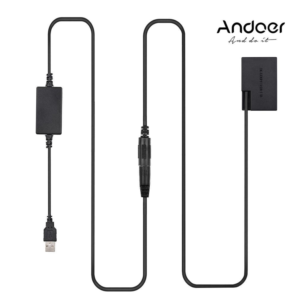 Andoer DR-E18 Комплект питания USB с переходником постоянного тока Имитатор батареи Замена батареи LP-E18 на USB постоянного тока