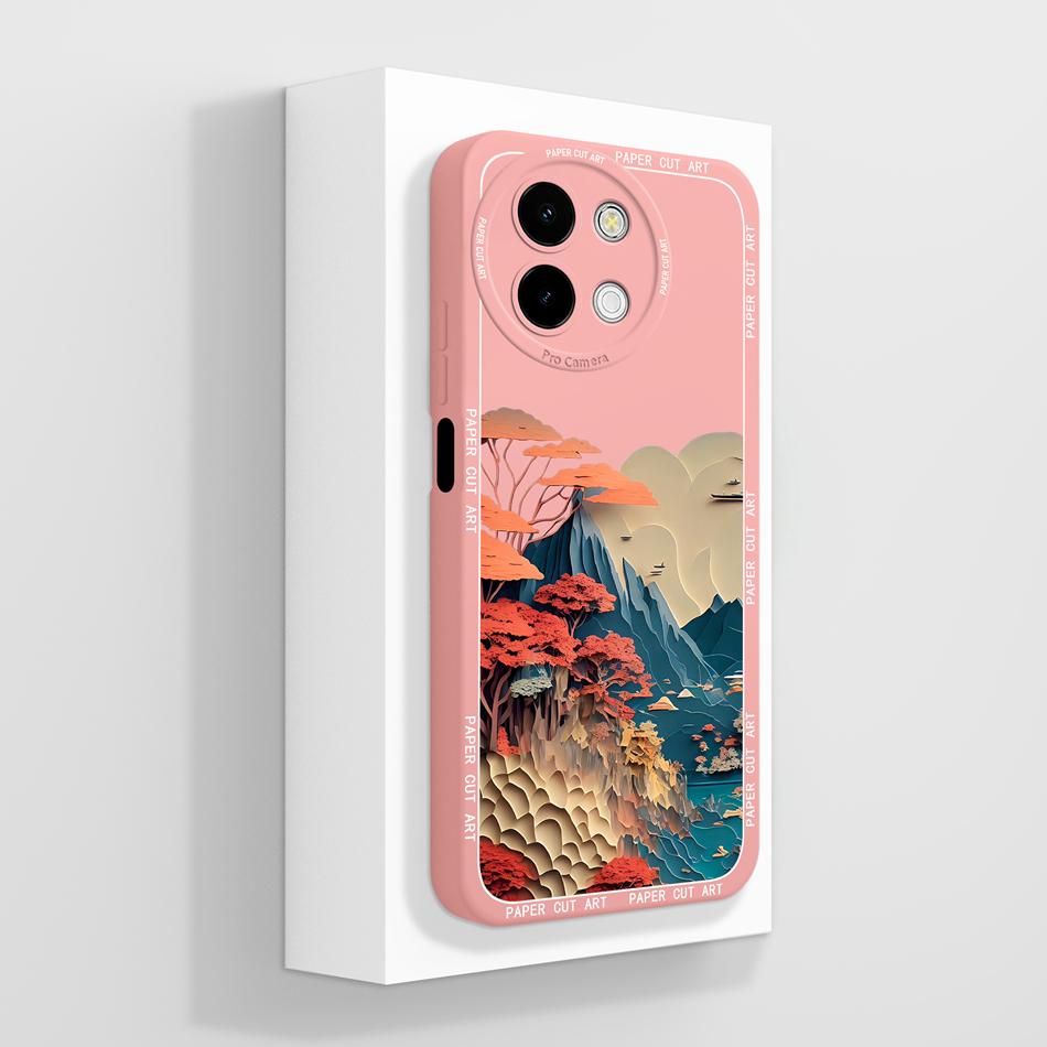 Case For Vivo Y38 Y58 T3X Y200i Y200T 5G Cute Panda Funda Soft Liquid Silicone Camera Protection Back Cover Shockproof Bumper