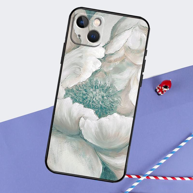 3D Чехол с цветочным рельефом для iPhone 16 Pro Max 11 13 14 15 Pro Max 12 Mini XR 16 15 Plus 16e Задняя крышка