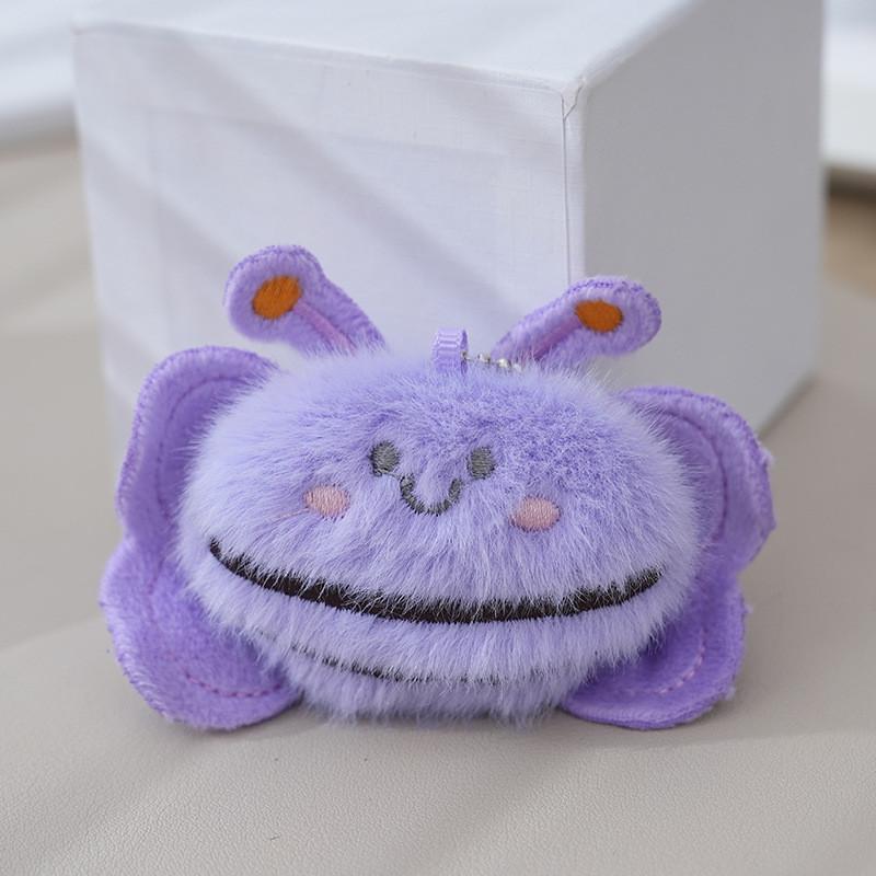 Cute Plush Cartoon Bee Keychain Adorable Stuffed Toy Doll Accessory For Bags In Yellow Purple Pink Blue Colors