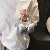 Модная Однотонная Сумка-Клатч из ПУ с Милым Бантом, Милая Сумка-Кроссбоди в Форме Сердца, Горячая Распродажа, Персональная Сумка на Плечо для Женщин и Девочек
