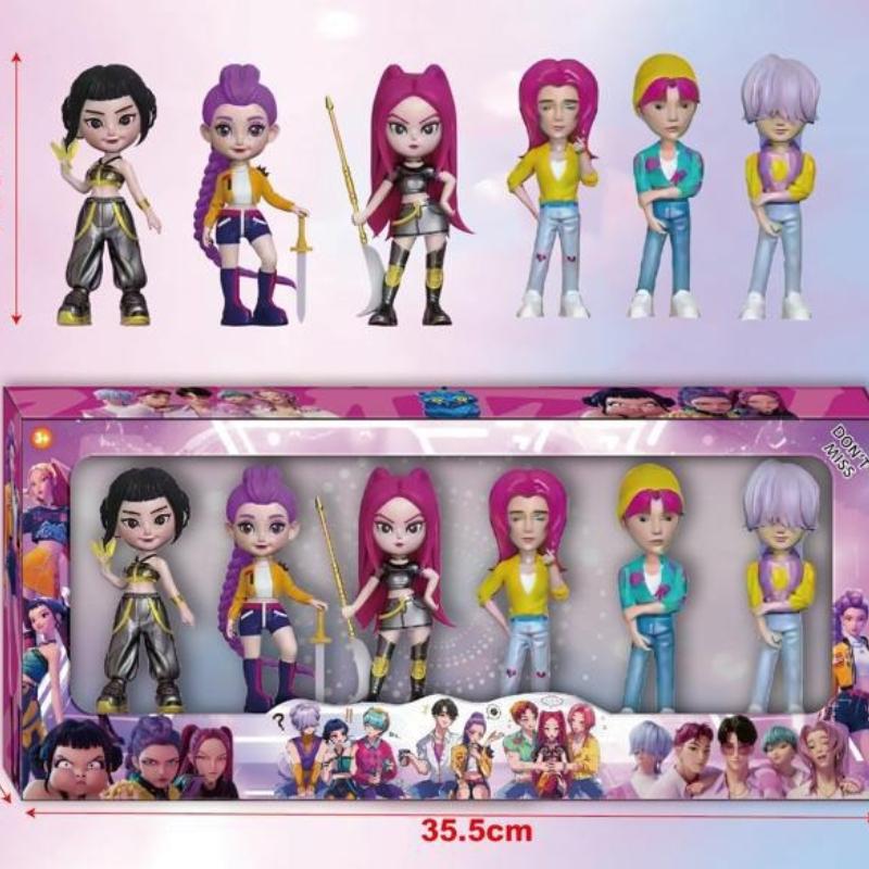 НОВЫЙ Аниме KPop Охотник на демонов Кукла Виниловая игрушка Персонажи Руми Мира Зой Виниловая маска Игрушка-сюрприз в непрозрачной упаковке Рождественский подарок