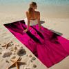 proof beach towel with a Thriller Manga Junji Ito Tomie1 pattern - soft,absorbent,quick-drying,machine washable - perfect for swimming,camping,bathing