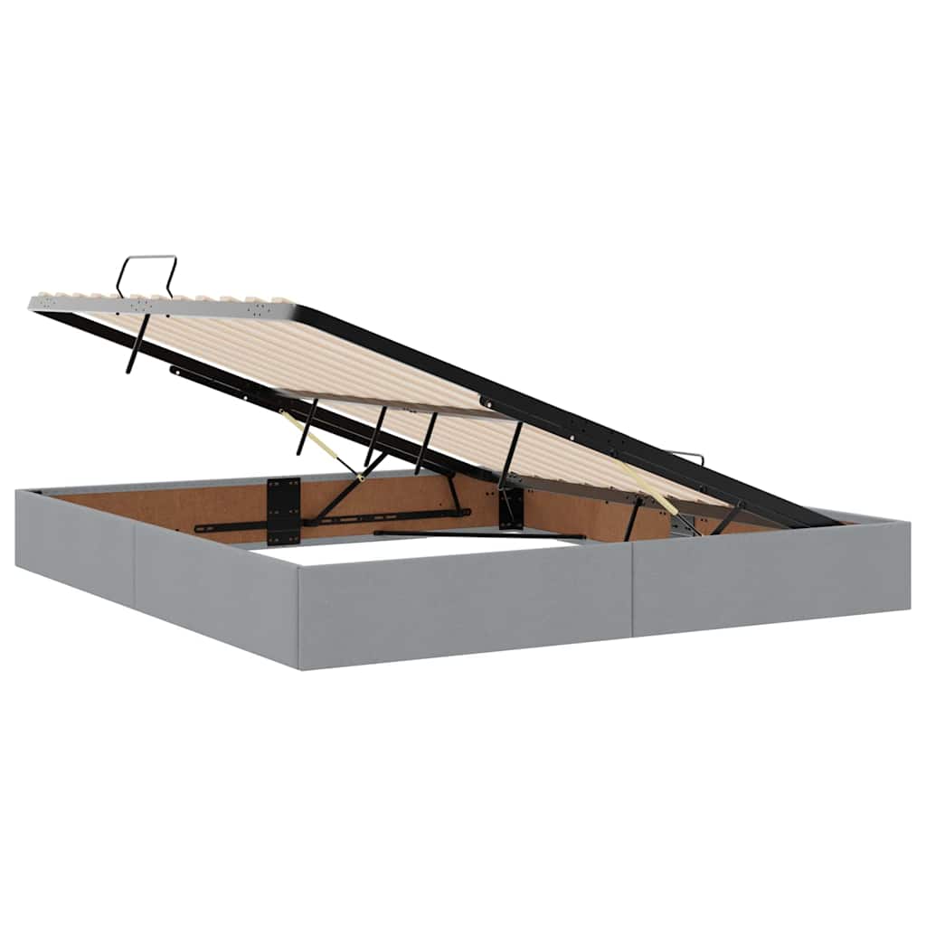Storage Bed with Mattress Light Grey 160 x 200 cm
