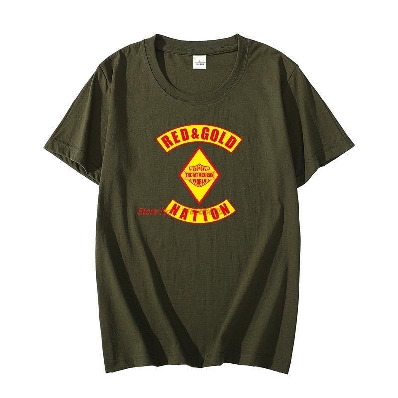 Cotton Tshirt Red And Gold Nation Bandidos Graphic T Shirts Unisex Tshirt Short Sleeve Tshirts Streetwear Oneck Tshirt