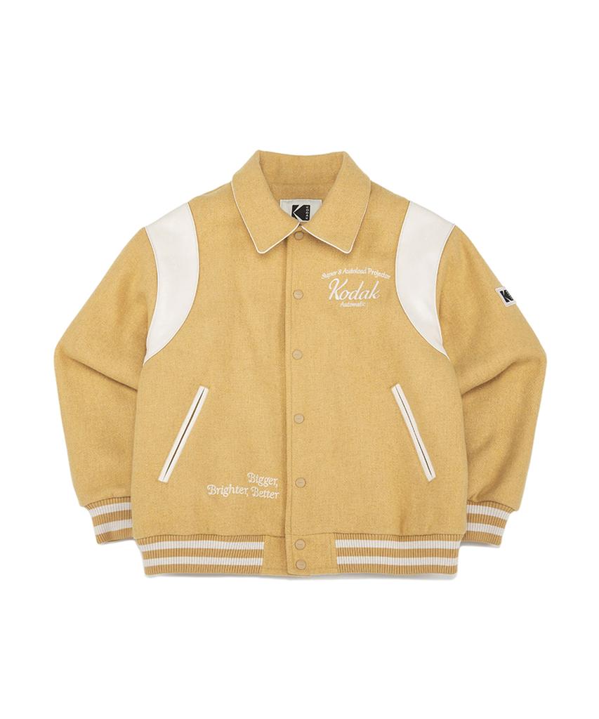 Kodak Wool Varsity Jacket Beige