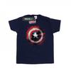Womens/Ladies Avengers Captain America Art Shield Cotton Boyfriend T-Shirt