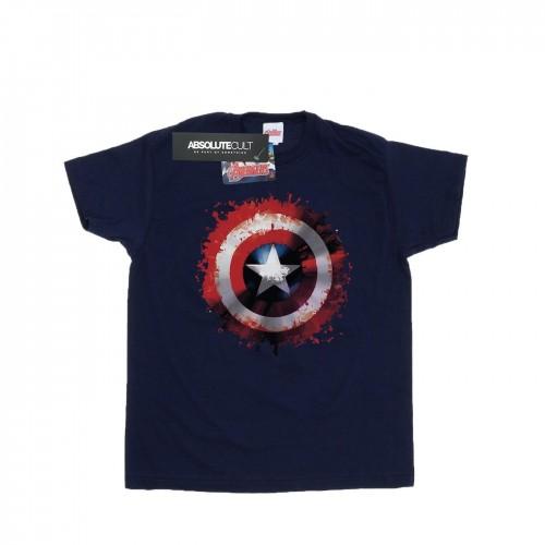 Marvel Womens/Ladies Avengers Captain America Art Shield Cotton Boyfriend T-Shirt