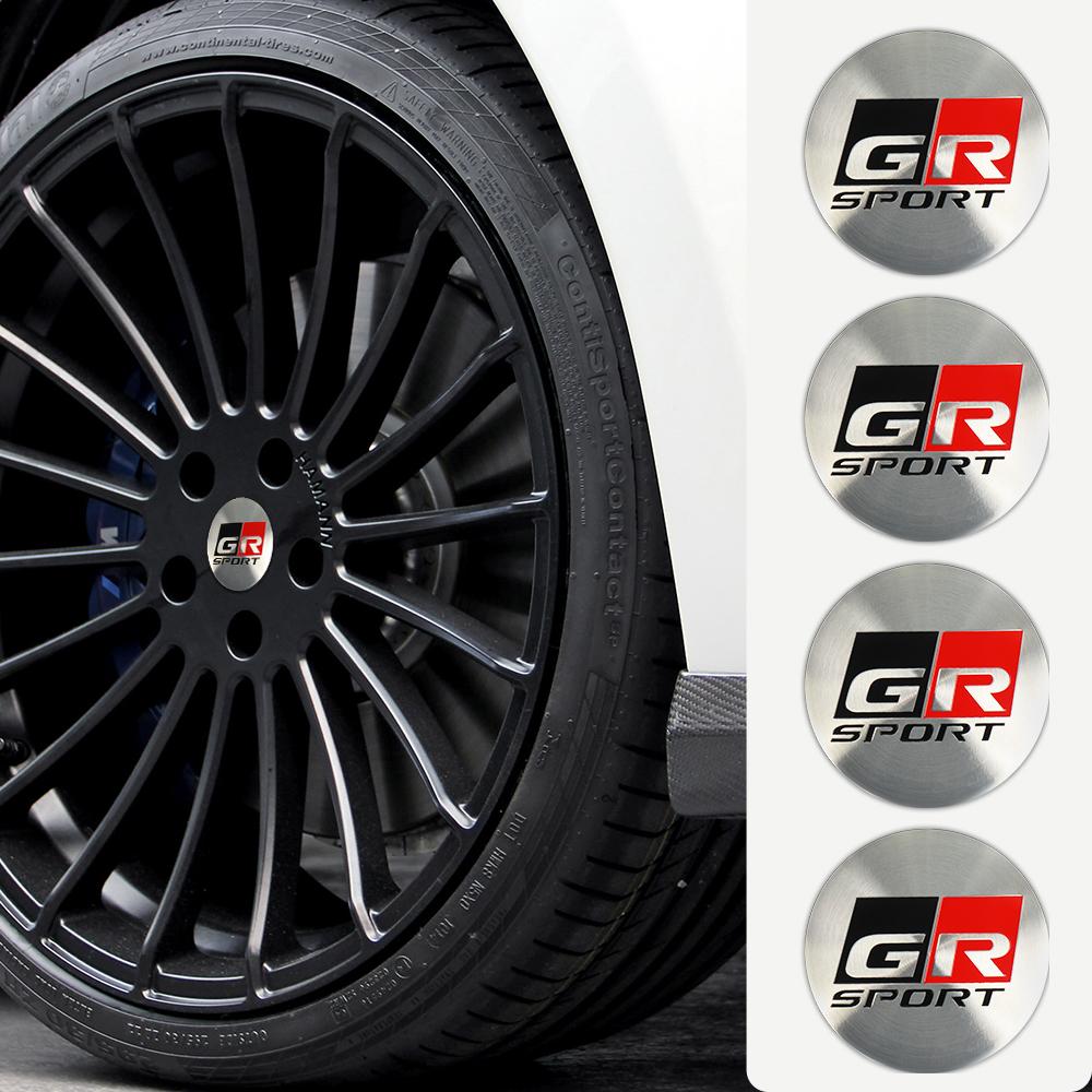 4 шт. 56 мм Значок GR Sport Наклейки на центральные колпачки колес автомобиля Для Toyota Corolla 86 Supra CHR Yaris Camry Prius Rav4