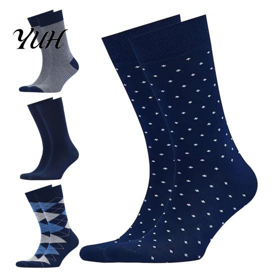 Breathable Footwear for Men Men's Dress Socks, Comfortable Crew Sock, Solid, Striped, Argyle, Dotted Cotton Socks Long Large Size Business Formal Wear