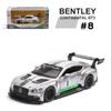 1:32 масштаба Continental GT Le Mans, модель гоночного автомобиля из сплава, литая под давлением металлическая игрушечная машина, модель автомобиля, коллекция моделирования, детская игрушка в подарок