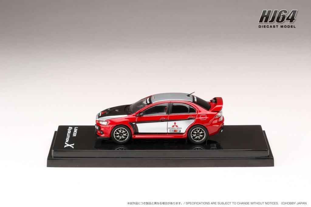 Mitsubishi LANCER EVOLUTION X RALLIART COLOR 1/64 (RED)