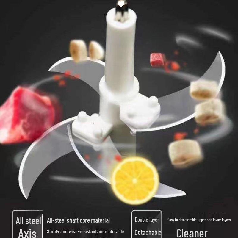 Электрический кухонный комбайн с держателем для ножей, мясорубкой и аксессуарами для измельчения