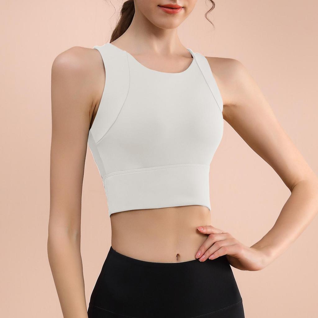 High-Strength Slim Yoga Vest: Breathable, Shockproof Sports Bra with Beautiful Back Design for Summer Workouts.