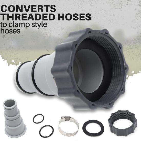 1 комплект, сменный адаптер для шланга, многоразовый соединитель для шланга для бассейна, прочный резьбовой соединительный насос, детали для бассейна