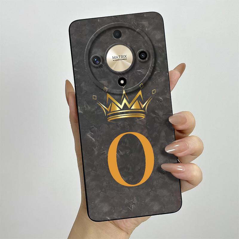 Чехол для Honor X9b Honor X9A Honor Magic 6 Lite Magic 5 Lite Чехол для телефона Королевские Буквы Полностью Матовый Противоударный Мягкий Защитный Чехол
