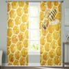 Bee Honeycomb Sheer Curtains Bedroom Voile Curtain Living Room Window Sheer Curtains Kitchen Tulle Drapes