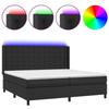 VidaXL Slatted Bed Base with Mattress and LED, Upholstered Bed, Double Bed, Adult Bedroom Interior Bed, 3139403