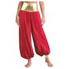 Women Metallic Hippie Pants Arabian Princess Costume Shiny Patchwork Lantern Harem Pants Cosplay Halloween