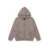 Blaexit American Retro Textured Khaki Hooded Knitwear for Men and Women, Autumn and Winter Zipper Knitwear Jacket