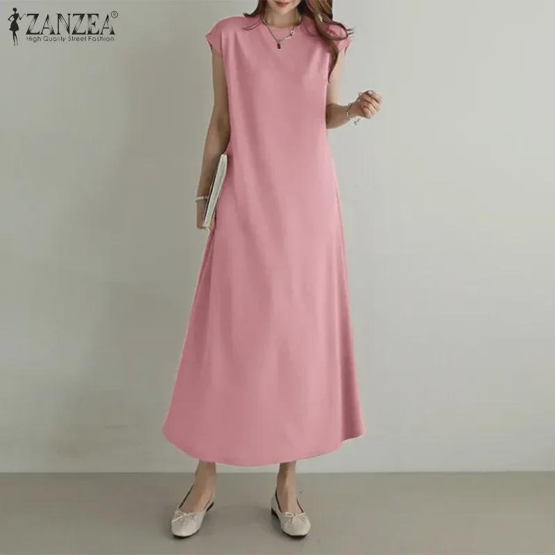 Платье 2024 года из хлопка и льна с длинными рукавами, свободными лацканами и карманами