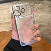 Frosted Translucent PC Phone Case For iPhone 17 16 15 14 13 Pro Max Plus Air Plating Frame Lens Film Protection Cover