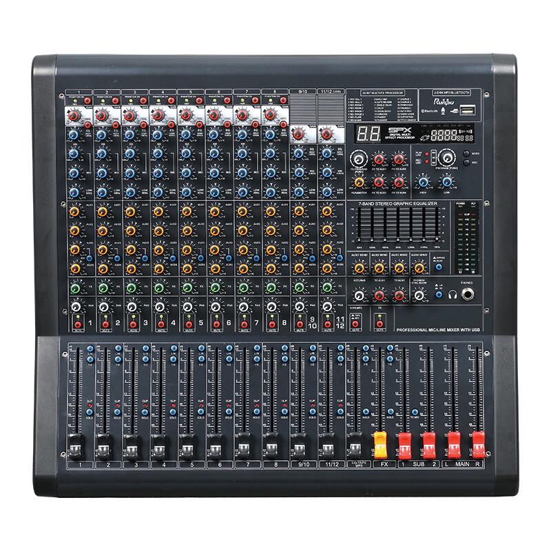 Runpu Professional 12-Channel Analog Audio Mixer (CN version)
