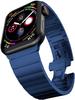 Роскошный ремешок титанового цвета для Apple Watch Ultra 49 мм 8 7 41 45 мм Ремешок из нержавеющей стали для IWatch 6 5 4 3 42 44 мм 40 мм Браслет