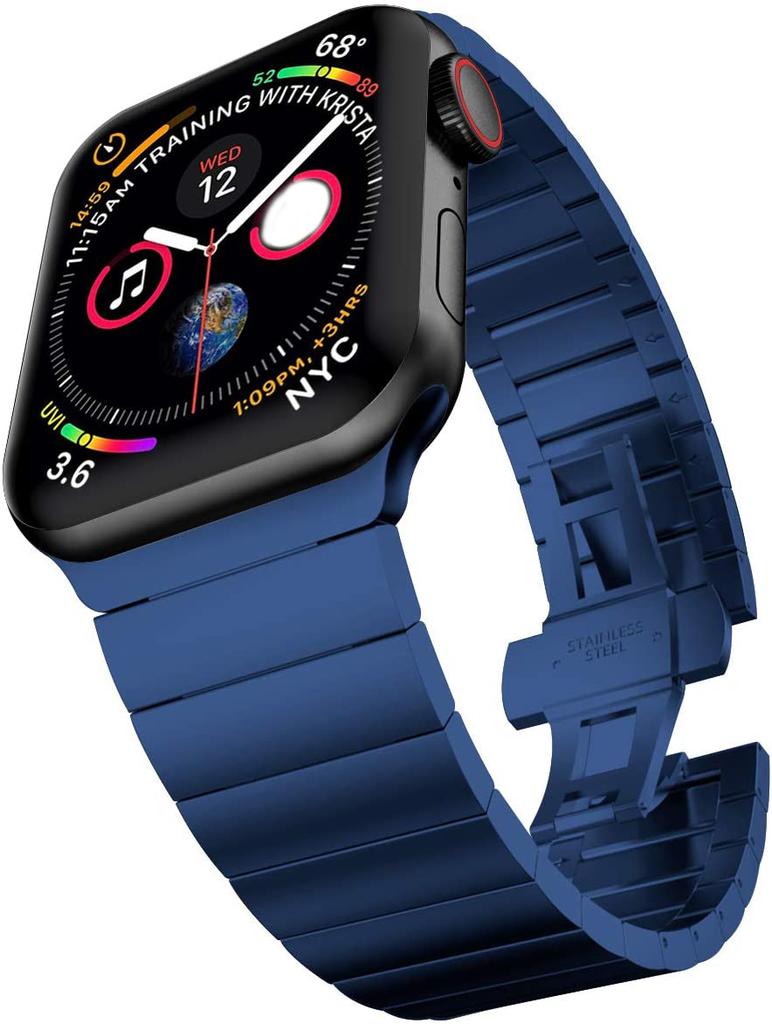 Роскошный ремешок титанового цвета для Apple Watch Ultra 49 мм 8 7 41 45 мм Ремешок из нержавеющей стали для IWatch 6 5 4 3 42 44 мм 40 мм Браслет