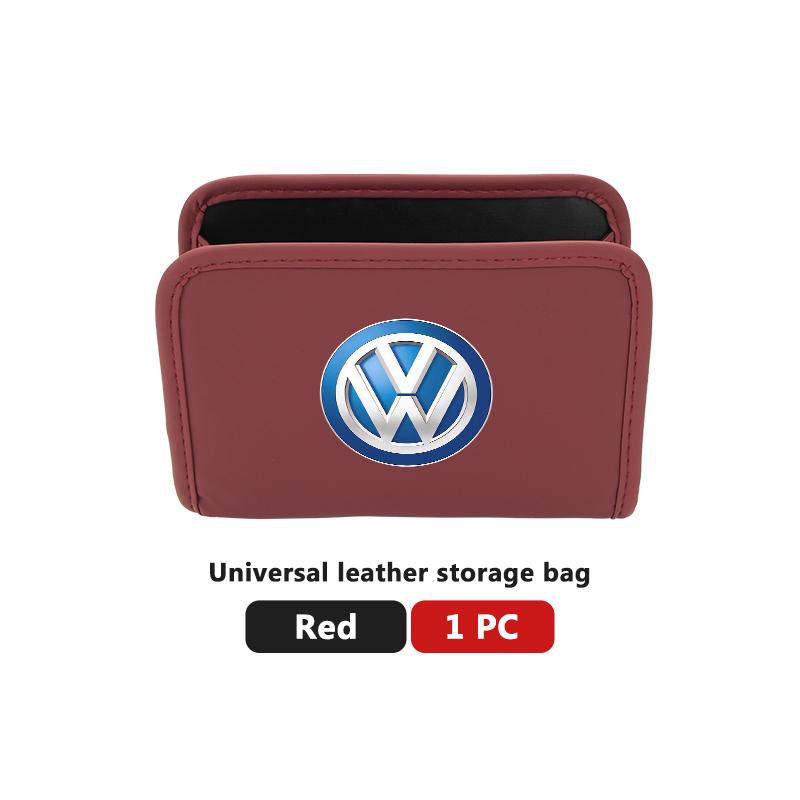 Car Leather Bag Portable Auto Storage Organizer Trash Bin For Volkswagen VW Polo Jetta Sagitar Magotan Passat B5 B6 B7 CC Tiguan zh9