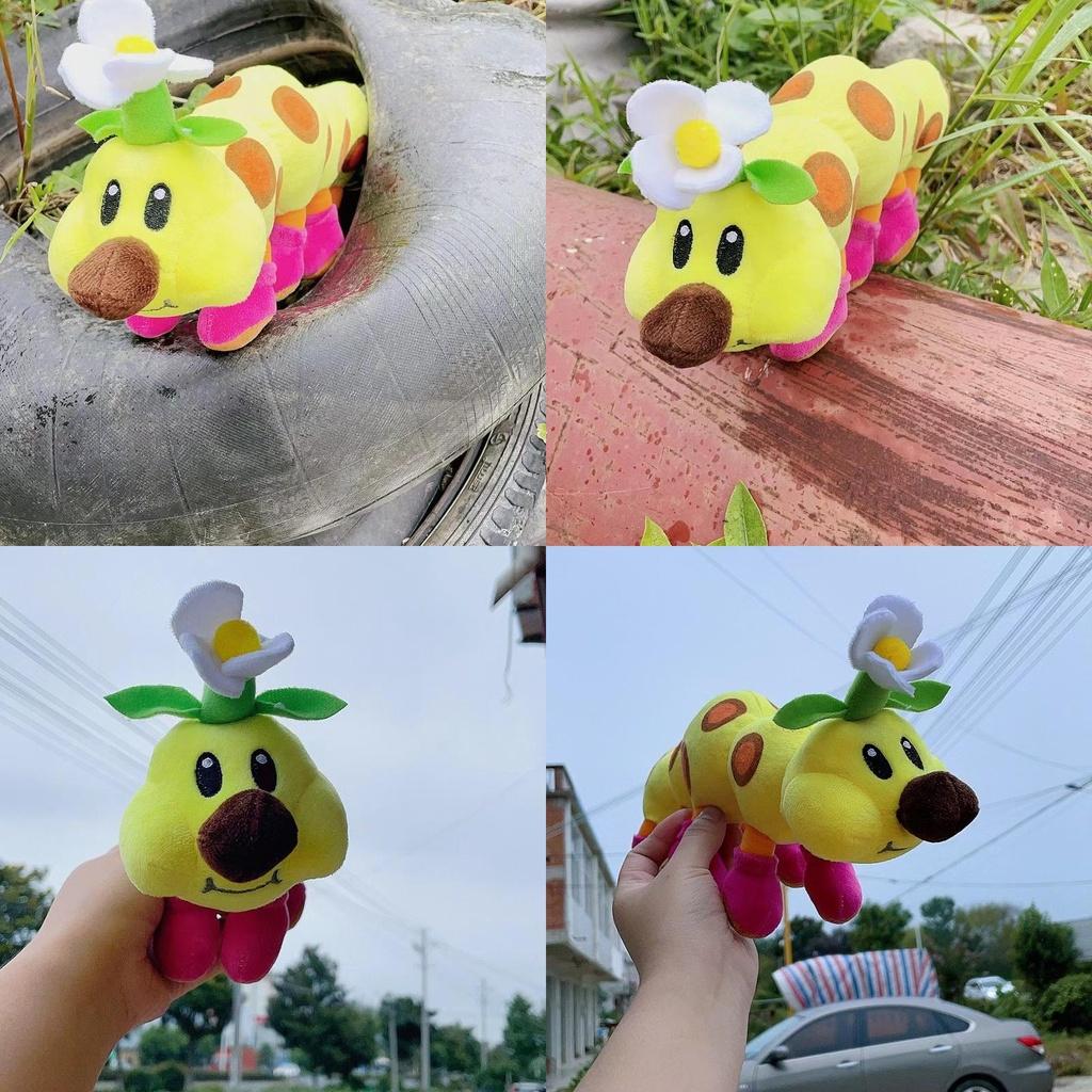 Плюшевая игрушка Гусеница Супер Марио, Кукла-животное, Мягкая и удобная, Отличный подарок и украшение, Высота 28-30 см