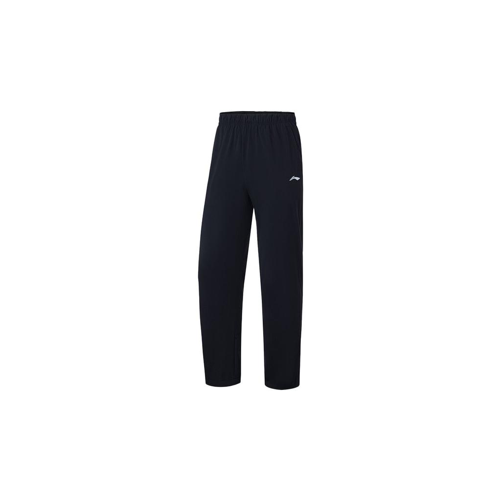 Штаны мужские спортивные Li Ning однотонные с высокой талией, черные AKLT557-3