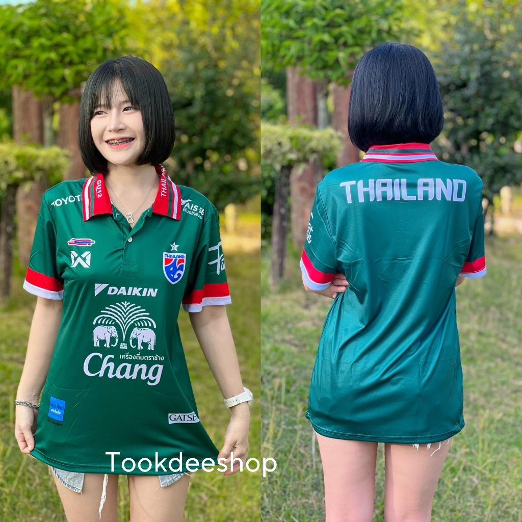 ТАИЛАНД Национальный футбол Футбол ДЖЕРСИ CHEER Fan Версия Быстросохнущая рубашка Воротник-поло Полиэстер с коротким рукавом Унисекс Мужчины Женщины Униформа Логотип слона