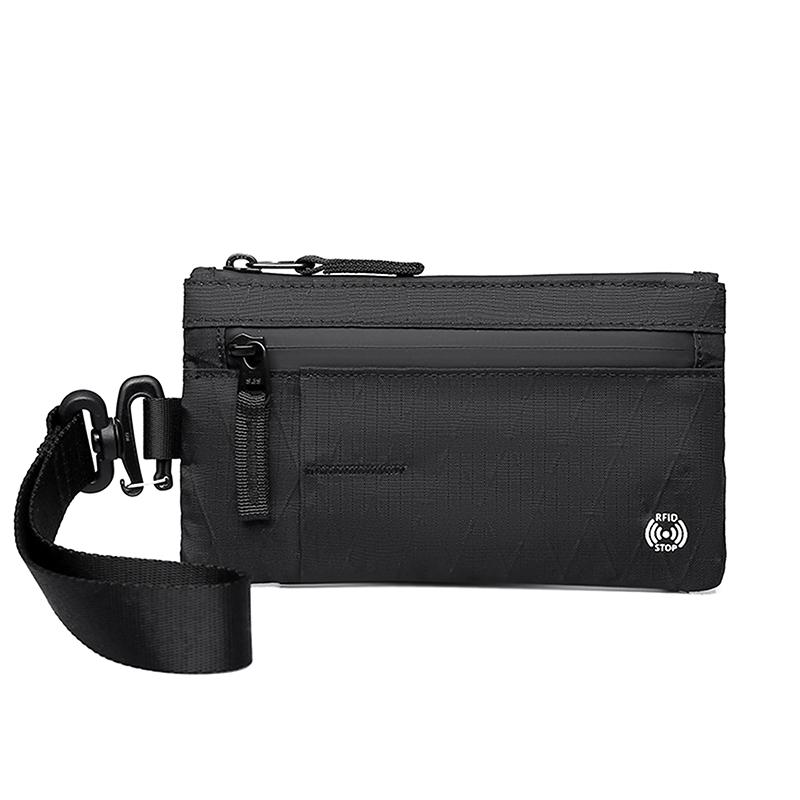 Rfid Держатель для кредитных карт Мужской короткий кошелек на молнии для монет X-Pac Мини дорожный кошелек Мужской тактический кошелек Кошелек для монет