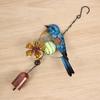 Красочные птички, цветы, ветряные колокольчики с алюминиевыми трубками/колокольчиками, светящиеся в темноте, шары, крючки для сада, патио, наружное украшение, металлический подвесной ветряной колокольчик