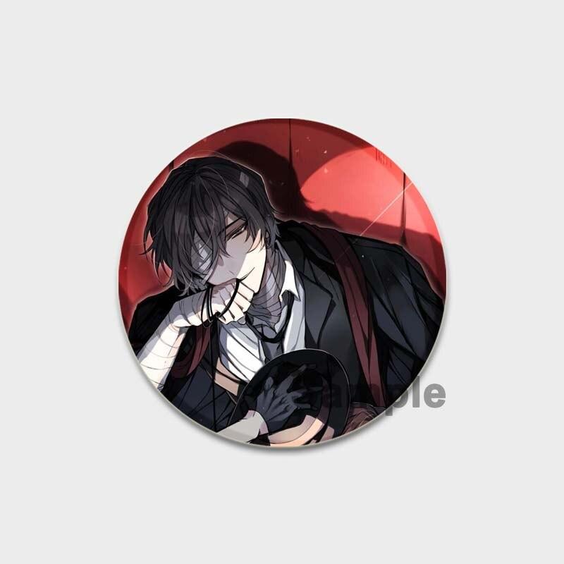 58 мм аниме булавка Bungo Stray Dogs нагрудные булавки Chuuya Ranpo Yosano акриловая брошь ручной работы из эпоксидной смолы значок ювелирный аксессуар для рубашки-сумки