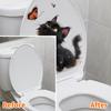 Черная кошка бабочка наклейка на унитаз ПВХ водонепроницаемая съемная самоклеящаяся гостиная ванная комната настенное искусство мультяшный котенок крышка унитаза украшение наклейка