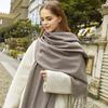 Wool Scarf Autumn and Winter Korean Style Cashmere Scarf Women's Winter New Style Women's Shawl Solid Color Scarf Versatile