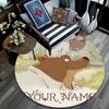 Custom Name,Ernest & Celestine pattern round rug,Carpet Rug for Living Room Bedroom Playroom ,Non-slip Floor Mat,Holiday Gifts and Birthday Gifts.