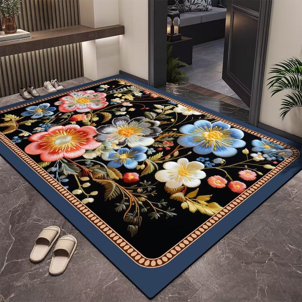 3D трехмерные цветочные коврики для пола входная дверь коврик для входа крыльцо грязеотталкивающий коврик для ног кухня ванная дверь впитывающий коврик
