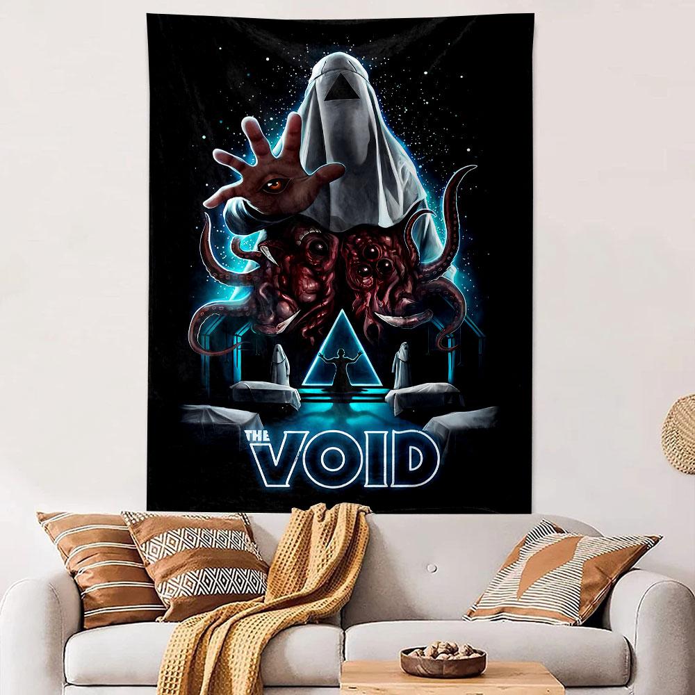The Void Tapestry Wall Hanging, Cosmic Horror Movie Art, Dark Sci-Fi Wall Decor for Bedroom Dorm