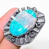 Blue Triplet Opal Handmade 925 Sterling Silver Jewelry Ring Size 9.5 G5W45