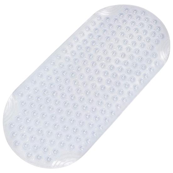 Противоскользящий коврик для ванны из ПВХ с массажной текстурой. Прочные присоски. Не имеет запаха. Устойчив к выцветанию. Легко моется. Коврик для ног для душа. Семейные поставки.