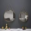 Round/Hexagonal/Rectangle Creative Makeup Mirror Metal Chain Wall Hanging Mirror  Bathroom